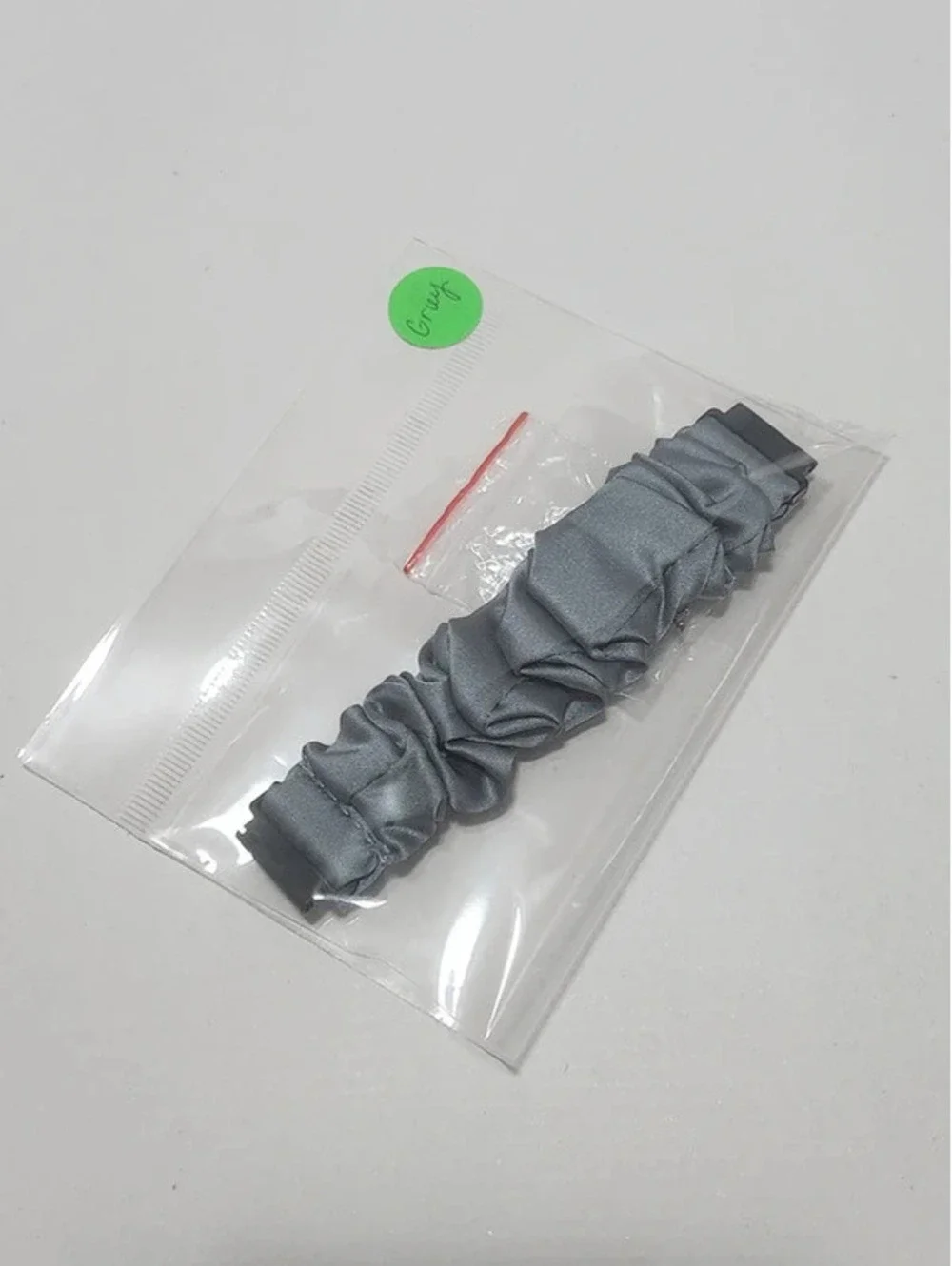 Scrunchies Watch Band for 20mm, Compatible with Samsung 7, 6, 5, 4  Color: Gray